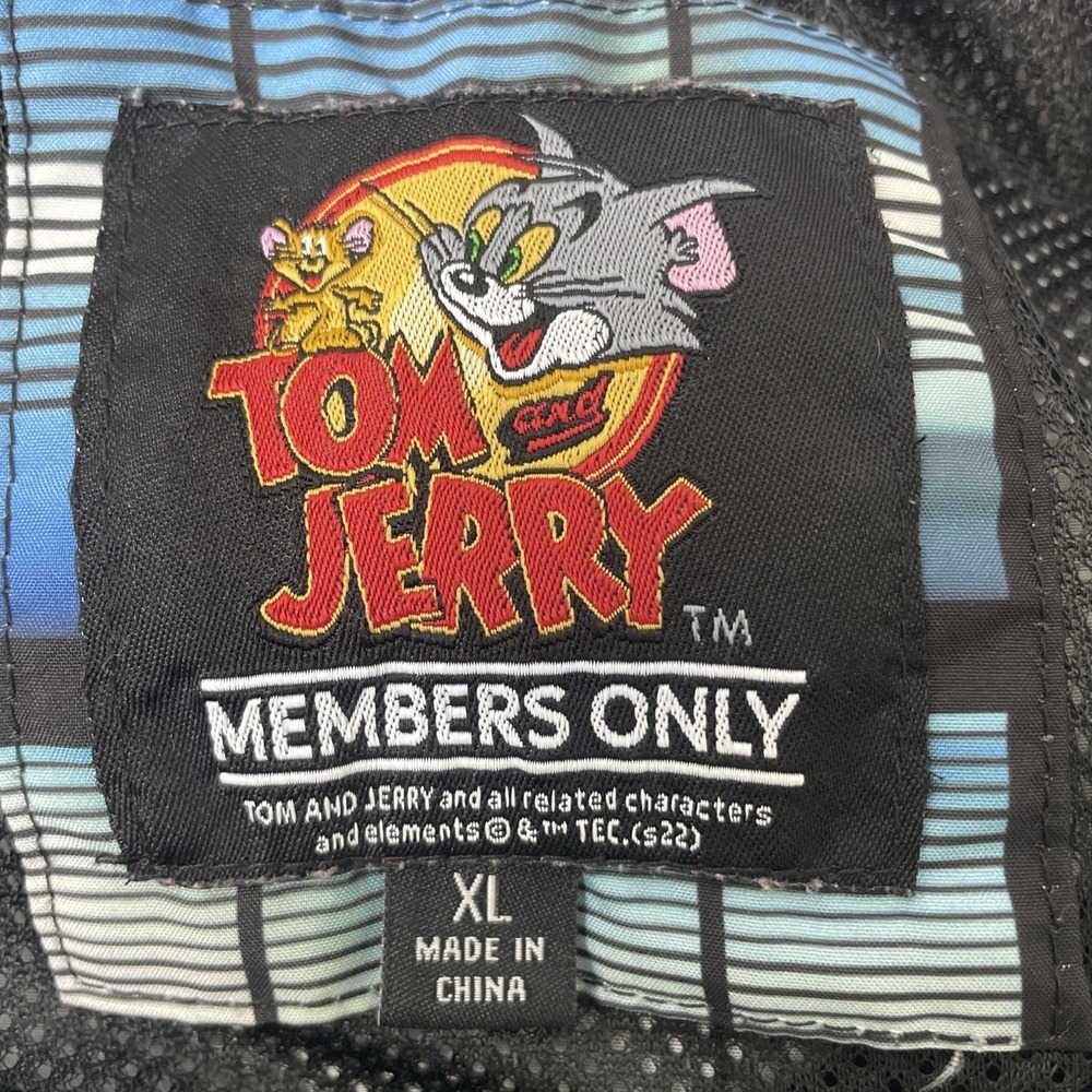 Members Only Tom and Jerry Windbreaker Mens XL Multicolor Good Graphic Jacket - Picture 5 of 7